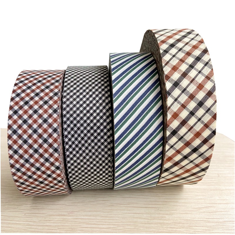 条子包边条 3cm格子包边布 斜纹条纹西服口袋腰头 薄上浆滚边布条