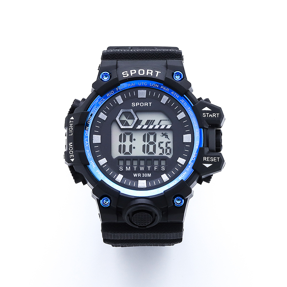 Cross-Border Multi-Functional Sports Watch Men's and Women's Electronic Watch Student Youth Waterproof Alarm Clock Calendar Watch Live Broadcast Goods