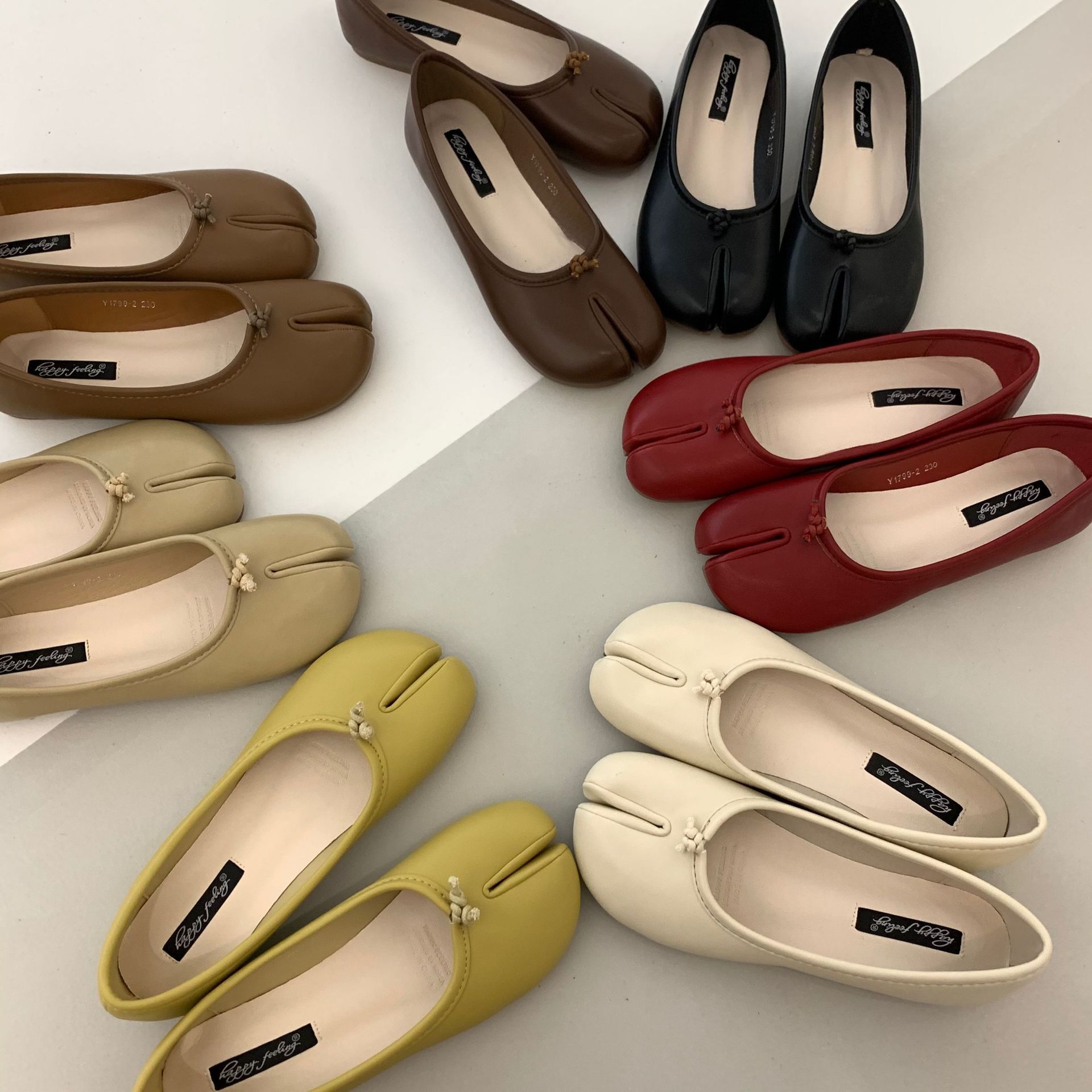 设计感小众新款平底船鞋法式复古马蹄分趾猪蹄奶奶单鞋女夏季鞋子