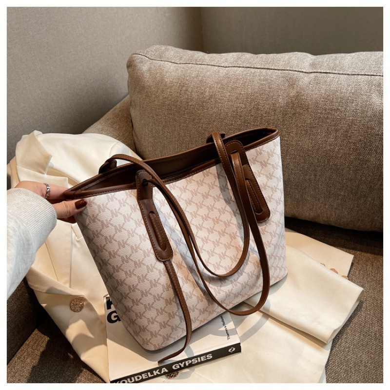 Rhombus Elegant Bag Women's 2022 New Autumn and Winter Tote Bag Korean Style Large Capacity Shoulder Bag Hand Carrying Work Women