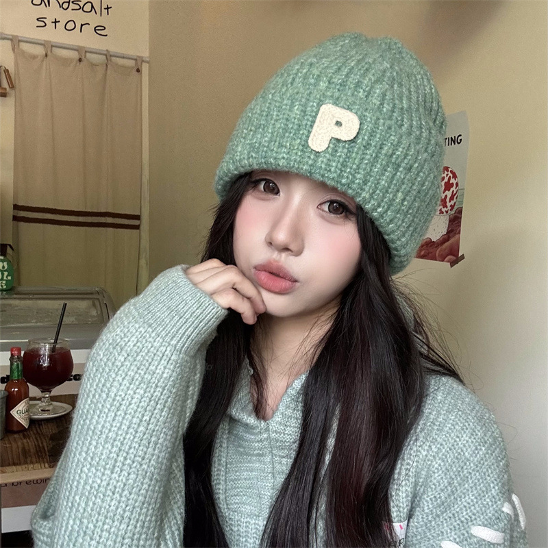 秋冬季帽子女款学生毛线帽女春秋韩版洋气2024新款针织帽套头帽冬