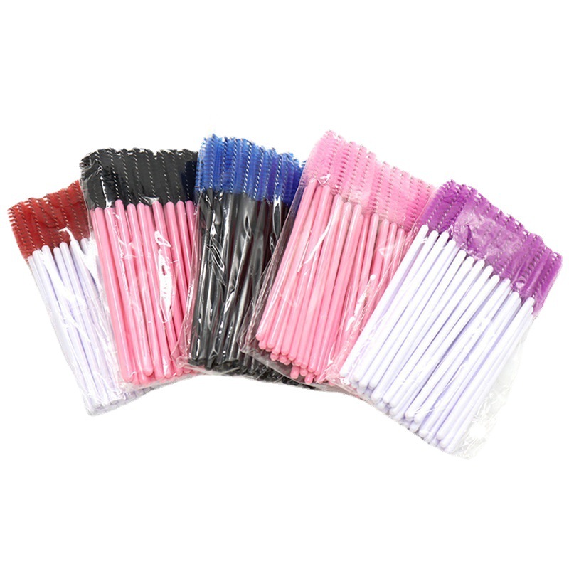 Disposable Nylon Brush Mini-Portable Color Eyelash Curler Spiral Eyebrow Brush Eyelash Mascara Brush Makeup Comb