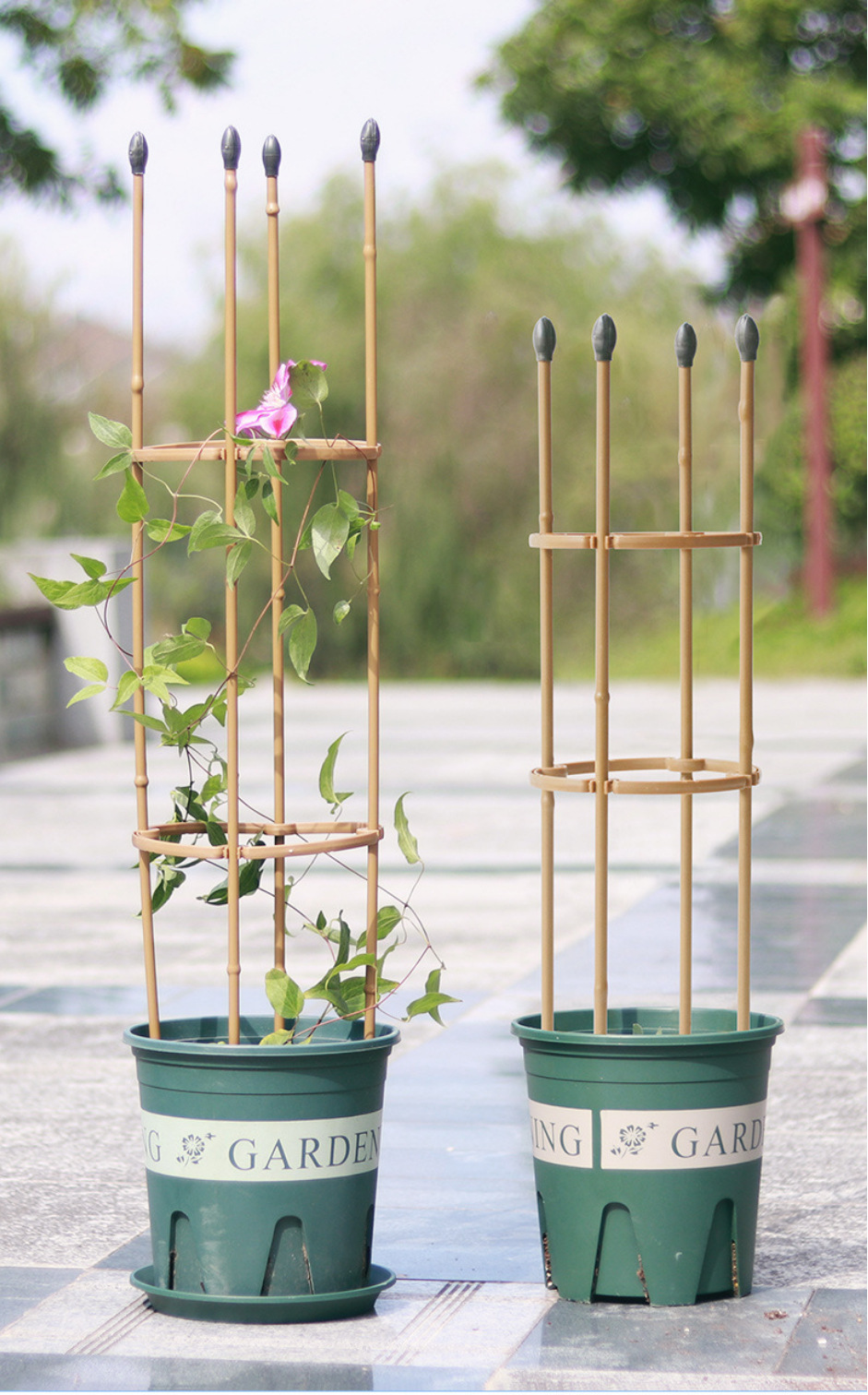 仿竹子花架爬藤花支架园艺攀爬藤植物架月季铁线莲竹杆支撑架跨境