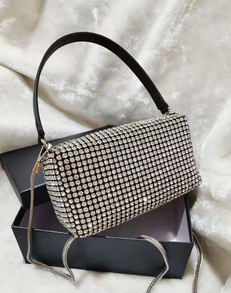 2022新款亚历山大aw大王满钻水钻包blingbling手拎包钻石腋下包