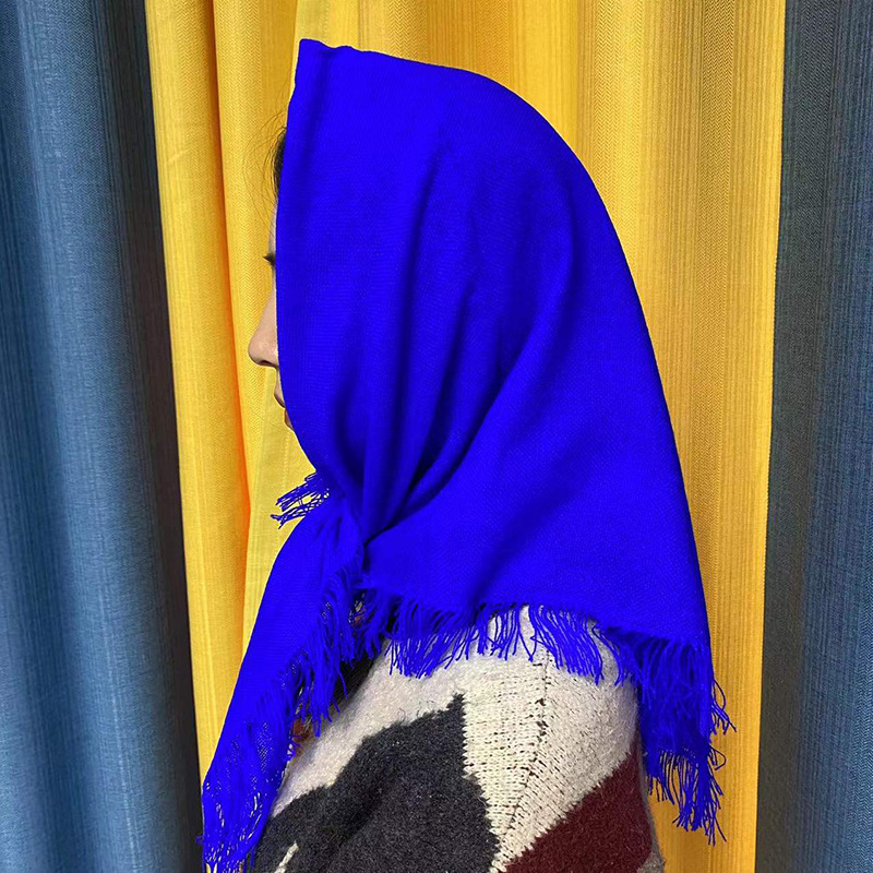 中老年头巾女农村四方妇女劳保表演老人方巾下地干活围巾包头巾女