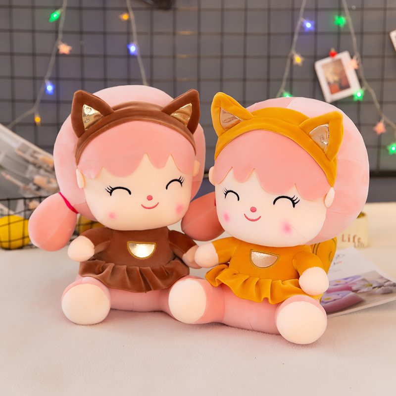 创意新款松鼠女孩公仔可爱变身人偶毛绒玩具娃娃送小朋友生日礼物