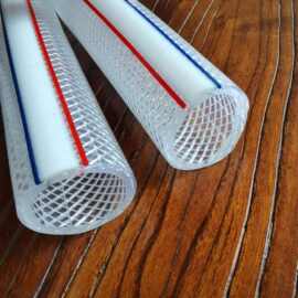 批发1寸供应白色透明蛇皮管pvc纤维增强软管 四季柔软加强花园管