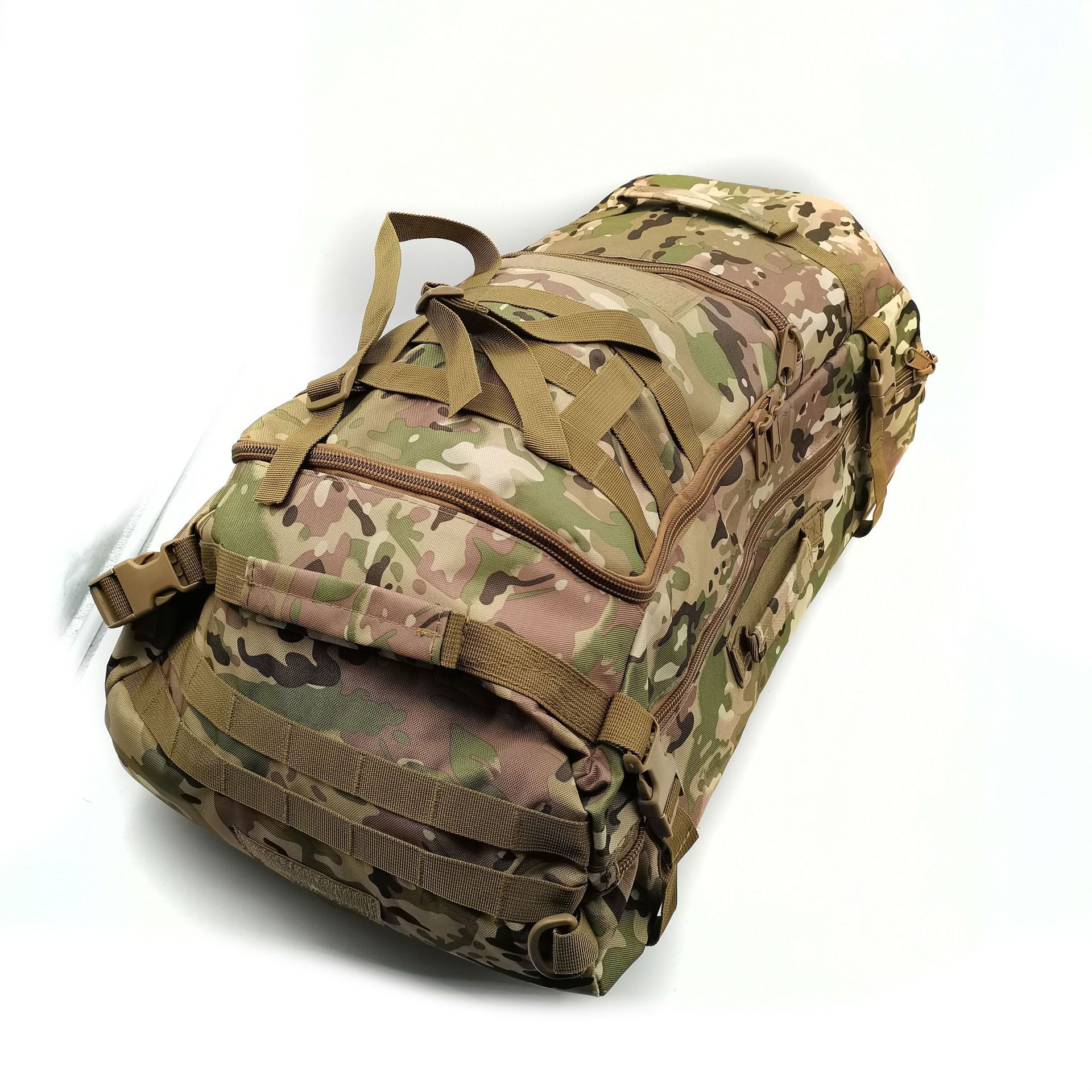 超大容量迷彩多用旅行包手提行李袋军迷双肩战术背包露营行李背包