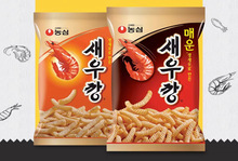 韩国进口农心原味辣味鲜虾条儿童膨化食品办公室休闲零食小吃 90g