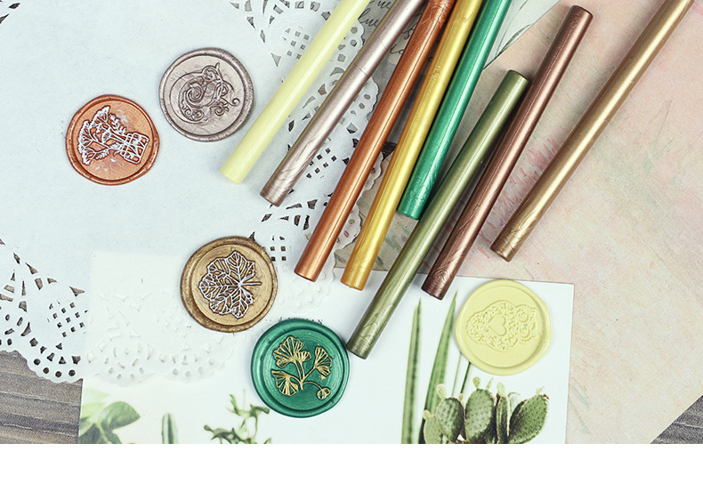 圆形火漆小蜡棒68色10*0.7cm 火漆印章蜡棒 可配合蜡枪使用信封口