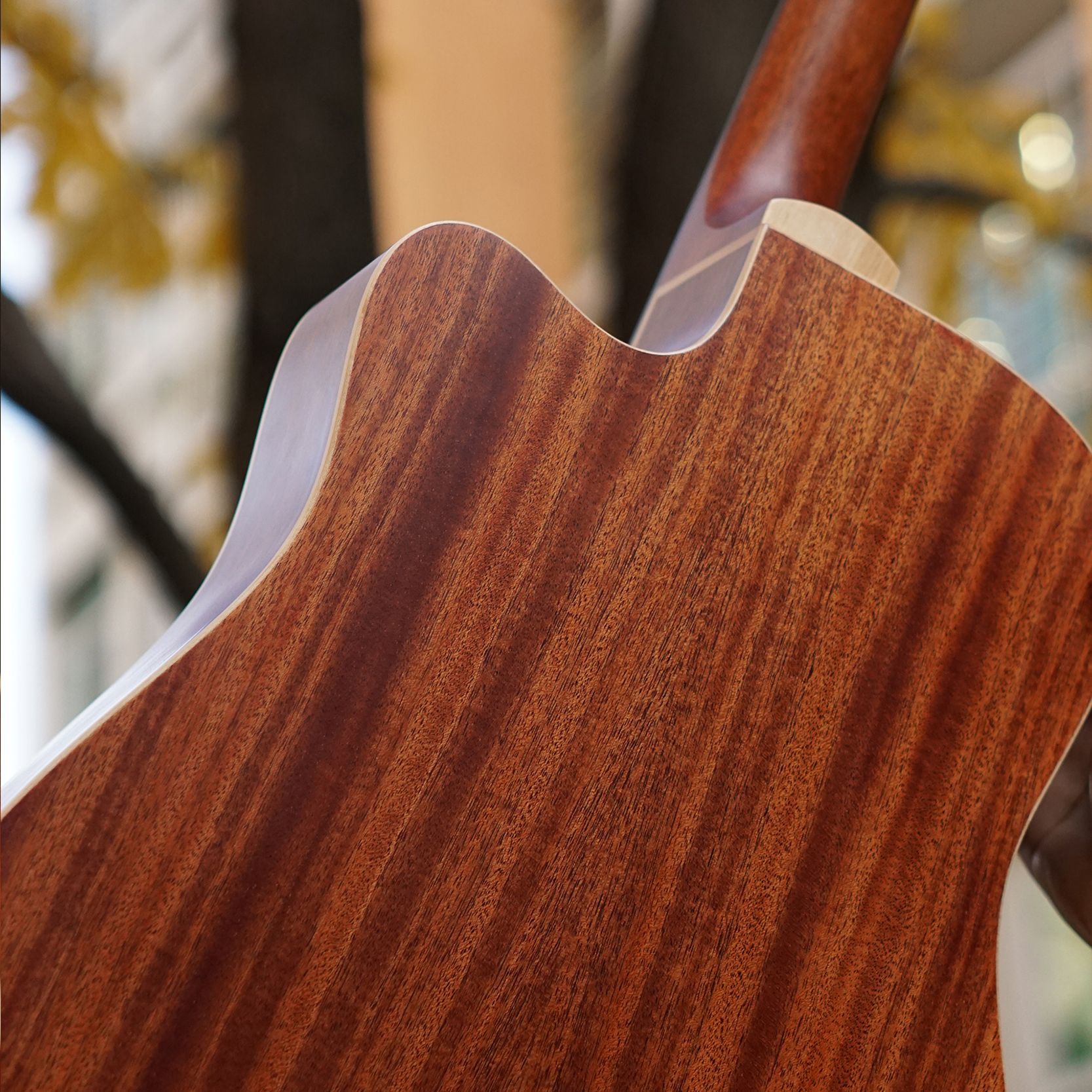 全新41寸云杉桃花心民谣吉他进阶初学单板吉他工厂批发支持定制