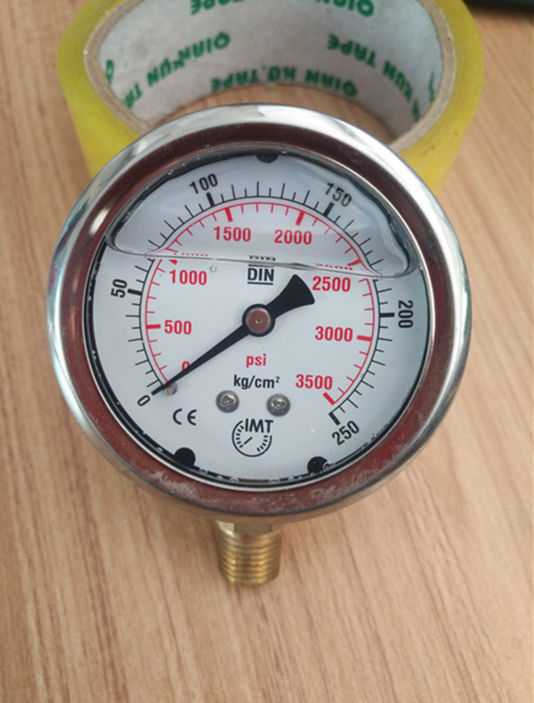 注塑机侧式充油压力表/油压压力表/液压压力表/液压油表/油压1/4