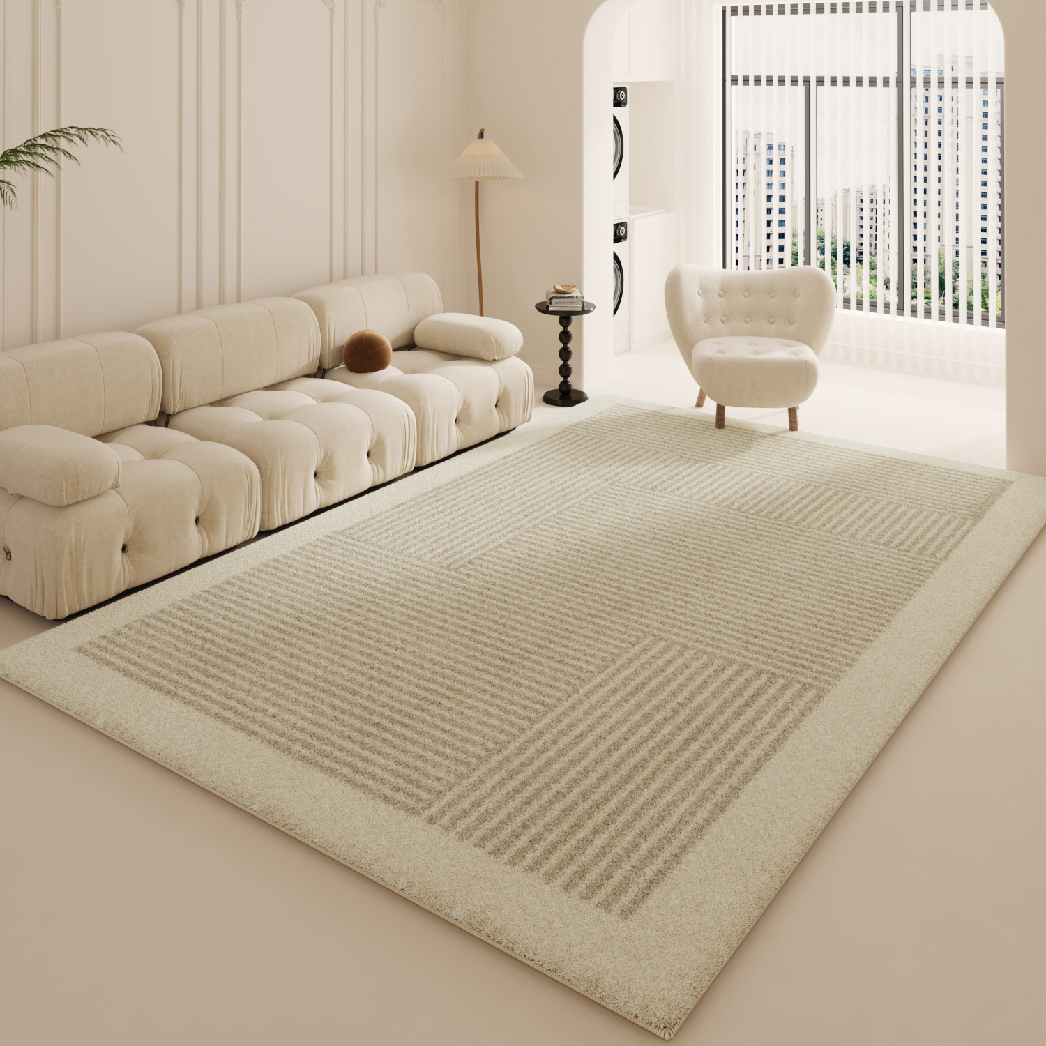 Modern Minimalist Rug Living Room Cream Wind Long Hair Household Bedside Blanket 2023 New Floor Mat Wholesale Bedroom Carpet