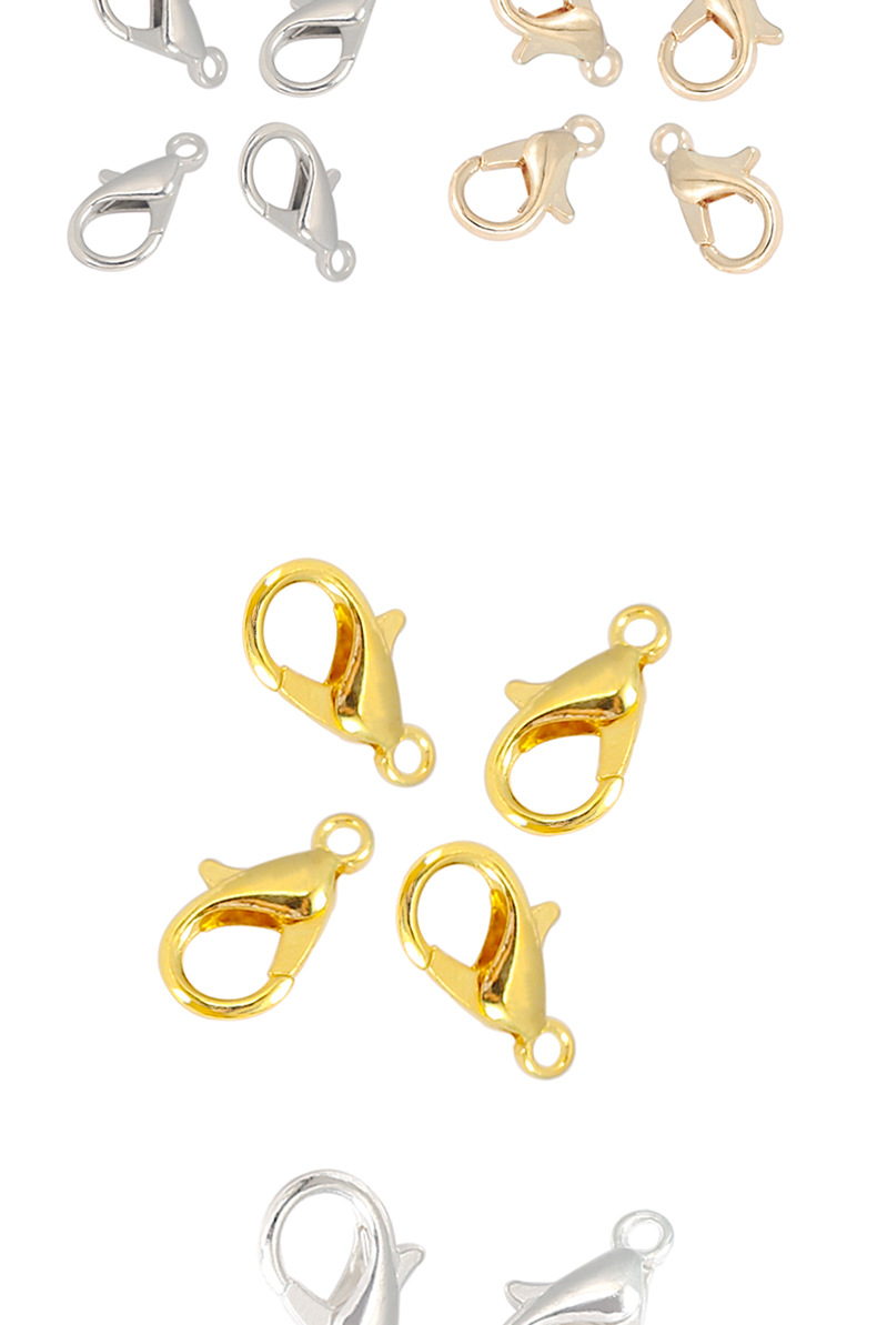 18k包金保色水滴弹簧扣 龙虾扣串珠配件项链扣规格 diy饰品配件