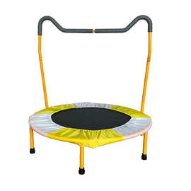 厂家直销圆形蹦床弹簧蹦床家用室内折叠蹦床儿童扶手跳床蹦床