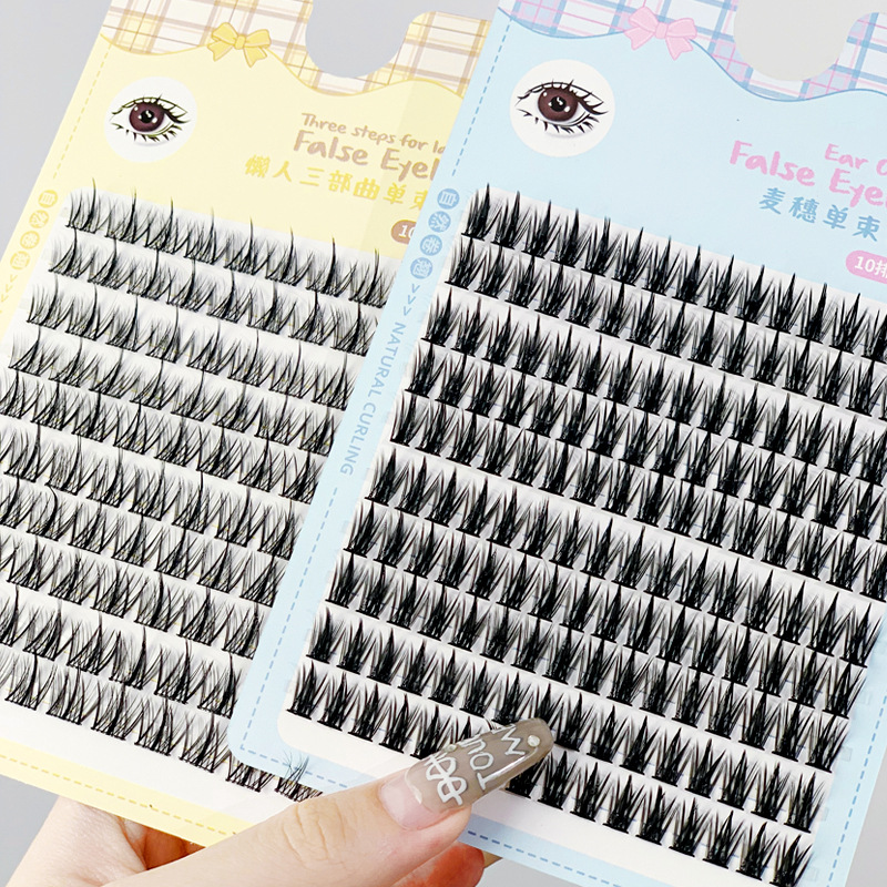 xixi top wheat ear false eyelashes 10 rows large capacity natural simulation thick ultra-fine stem segmented eyelashes