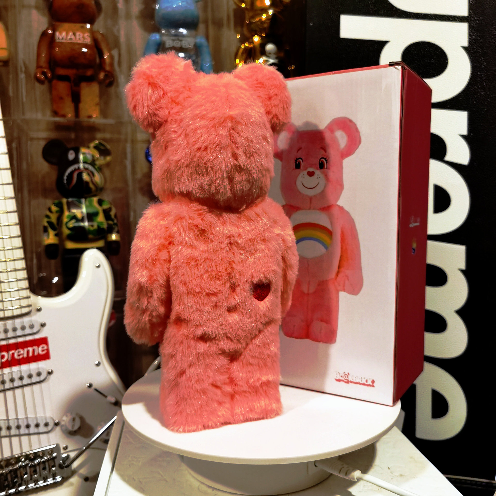 bearbrick400%毛绒彩虹熊情人节礼物积木熊暴力熊摆件装饰品高端