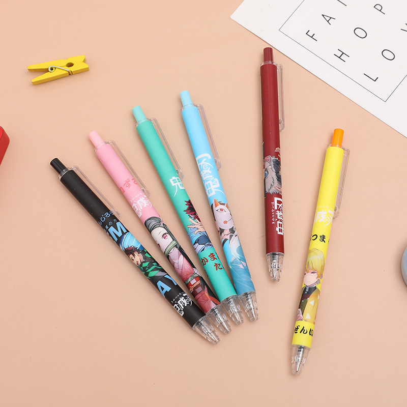 创意学生按动中性笔明星偶像按压水笔中小学生考试书写签字笔文具