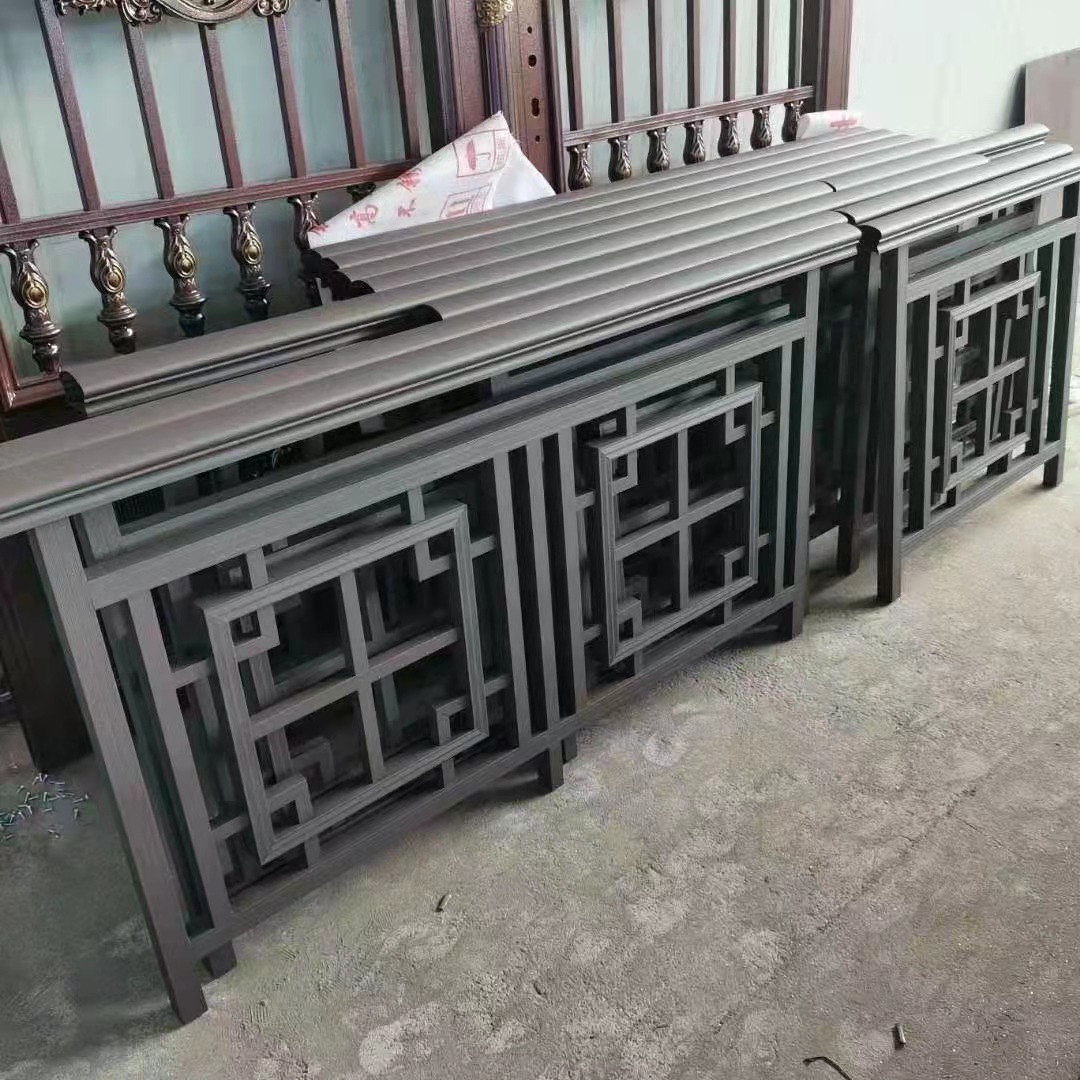 工厂定制铝艺阳台护栏铝合金新中式仿古庭院小区围栏花园别墅栏杆