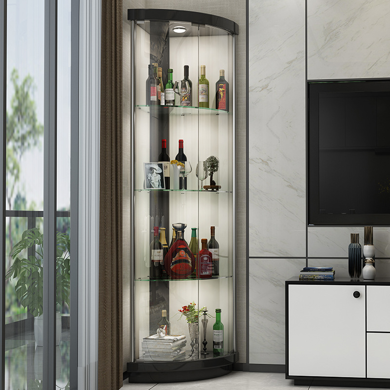 角柜墙角柜三角形转角柜现代简约玻璃酒柜柜三角柜客厅柜子展示柜