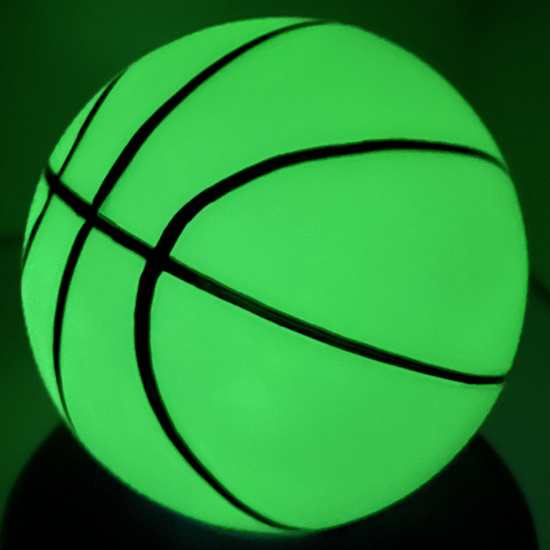 New Luminous Basketball Luminous Fluorescent Small Basketball Pvc Inflatable Indoor Outdoor No. 2 3 Ball Elastic Ball