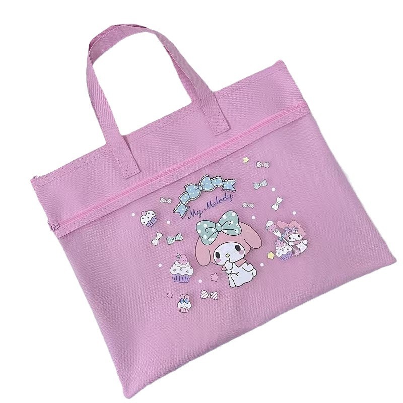 Foreign Trade Sanrio Clow M Portable Tuition Bag File Bag Big Ear Dog Melody Material Test Paper Buggy Bag Batch