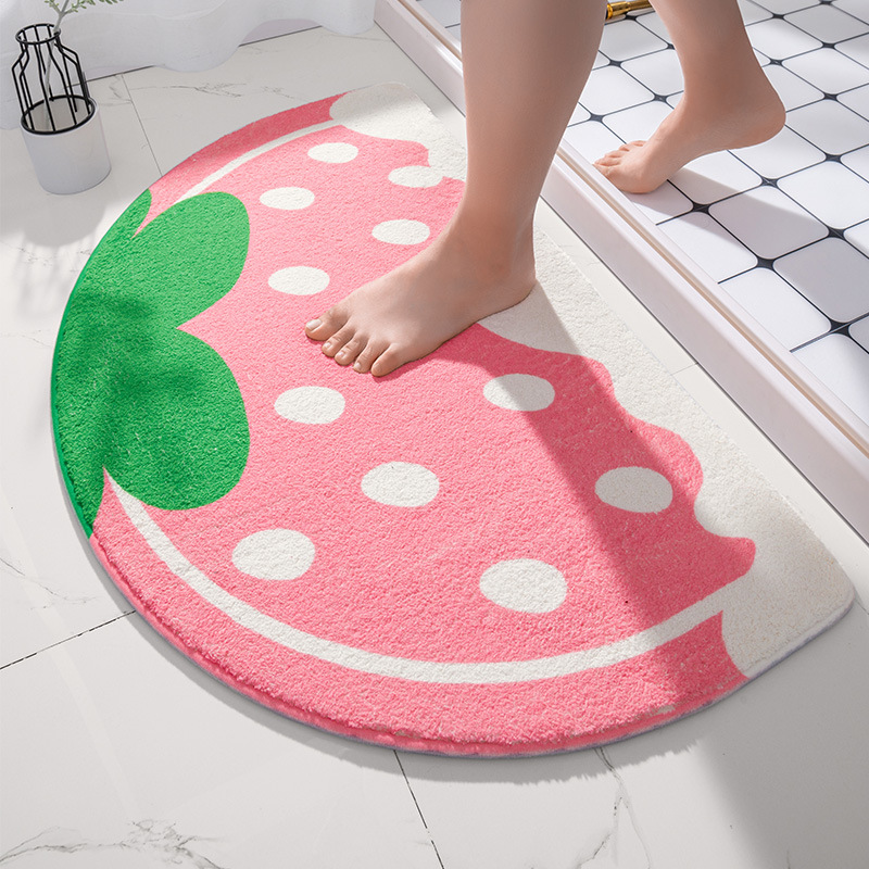 INS Fresh Semicircle Floor Mat Entrance Carpet Bedroom Bathroom Bathroom Doorway Absorbent Foot Mat Mat