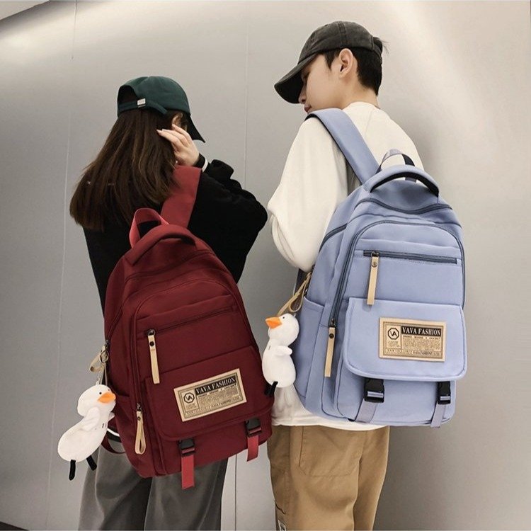 Backpack Women's New College Student Simple Large Capacity Computer Backpack Men's Ins Japanese Junior High School Student Schoolbag