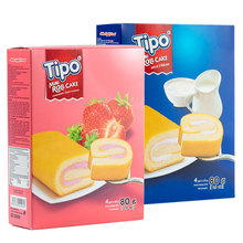 越南进口Tipo牛奶味蛋糕卷80克 瑞士卷 零食 临期