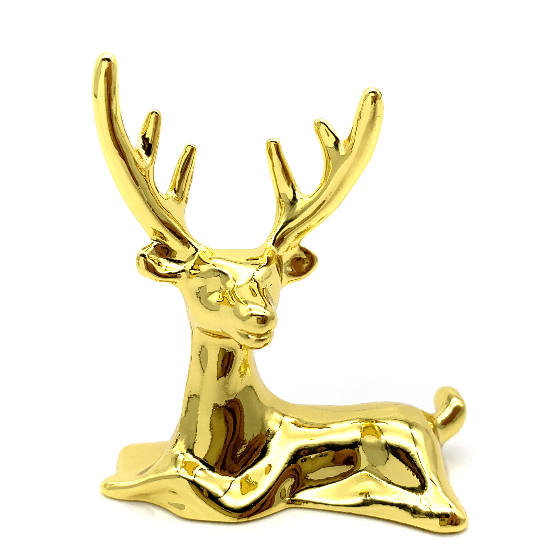 [Large] Creative and Slightly Luxury Zinc Alloy Deer Decoration Tissue Box Candy Box Decoration Home Lighting Accessories
