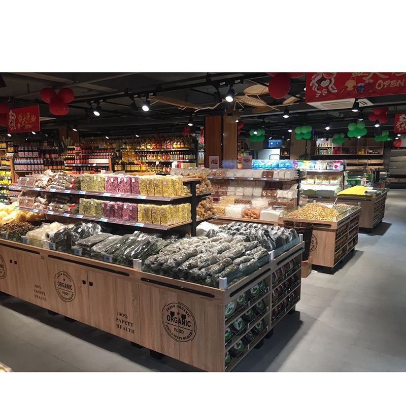 超市中岛水果货架