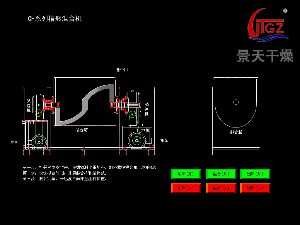 常州景天供湖南江西制药厂药景天用槽型混合机混合设备