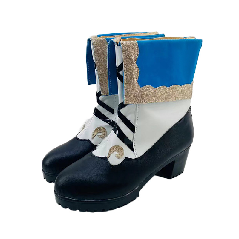 658 周一 原神 芭芭拉cos鞋二次元动漫展演出鞋-阿里巴巴