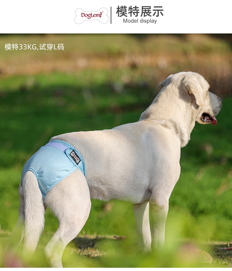 亚马逊石墨烯宠物生理裤透气防骚扰母狗绝育卫生内裤可洗母狗尿裤