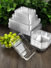 无骨鸡爪包装盒长方形一次性塑料盒水果密封透气盒烤鸭盒手提