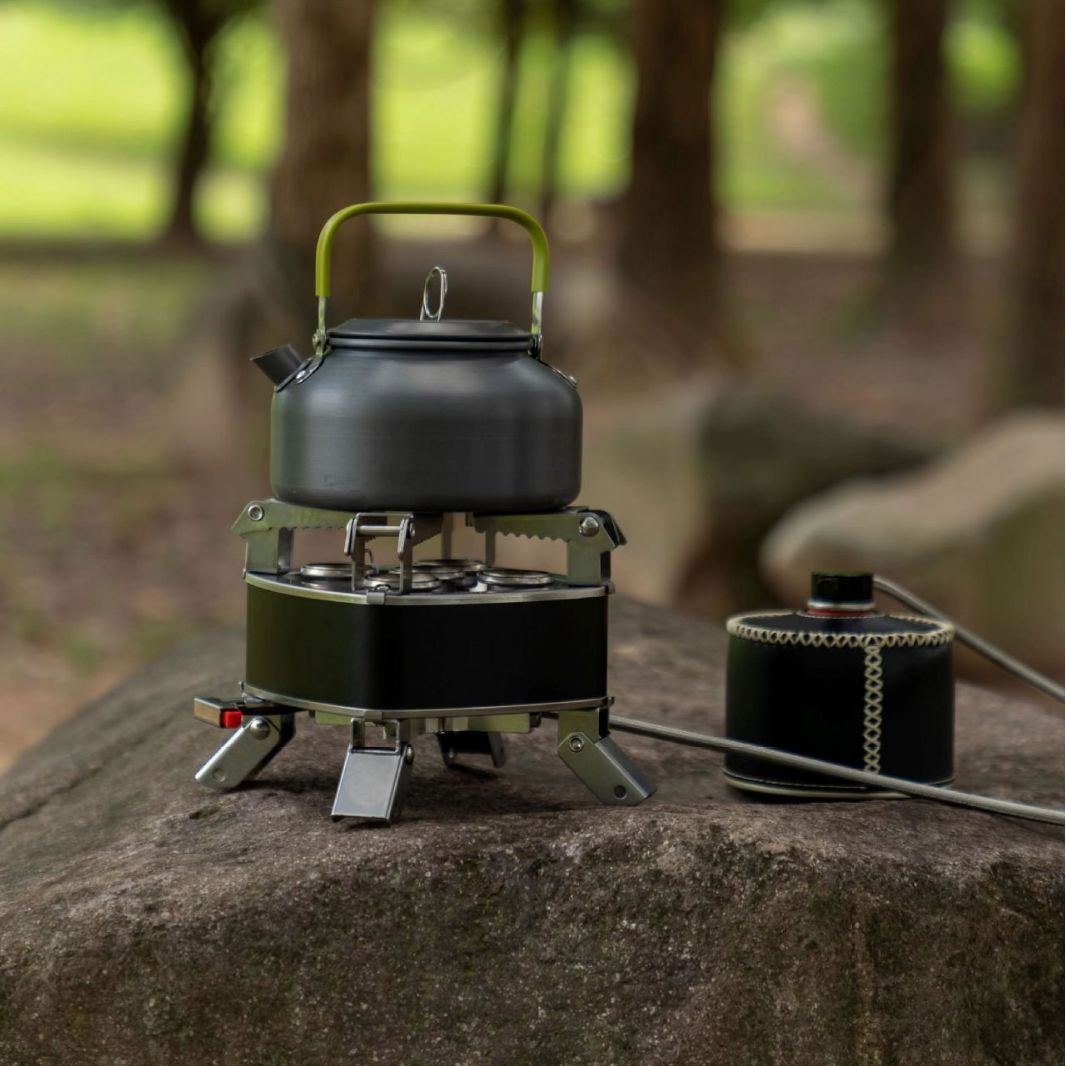 Factory Exclusive Supply Outdoors Convenient Stove Camping Picnic Windproof Three-Core Stove Tea Stove Tea Making Fierce Fire Stove Wholesale