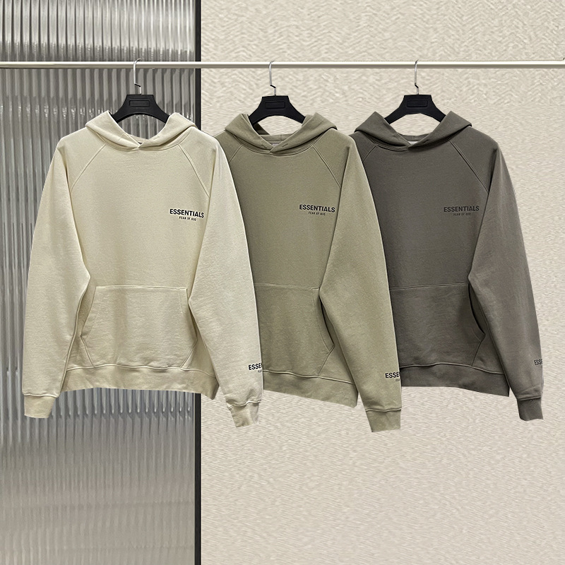 22年fog帽衫字母反光基础款带帽卫衣复线ESSENTIALS高街宽松潮男