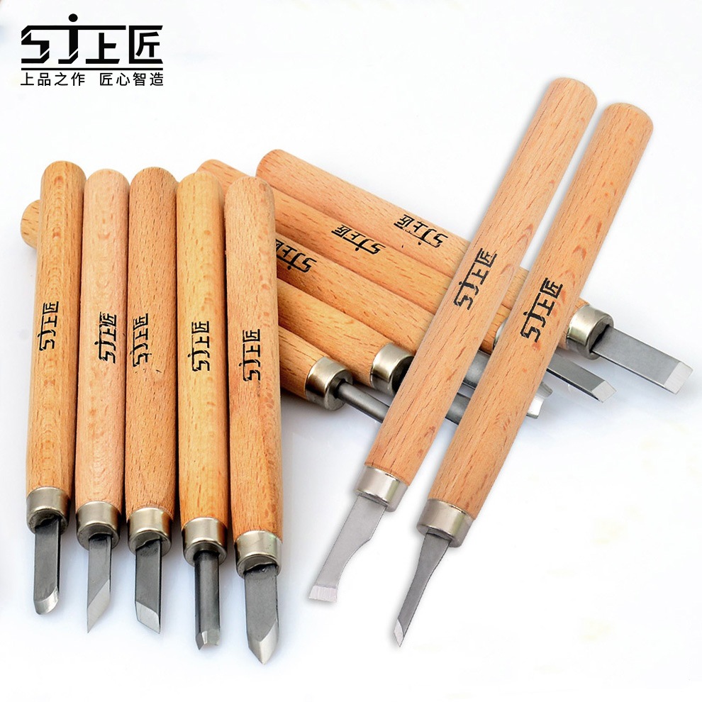 上匠雕刻刀印刀曲平刀圆刀三角尖刀针刀手工橡皮章雕刻工具美工刀