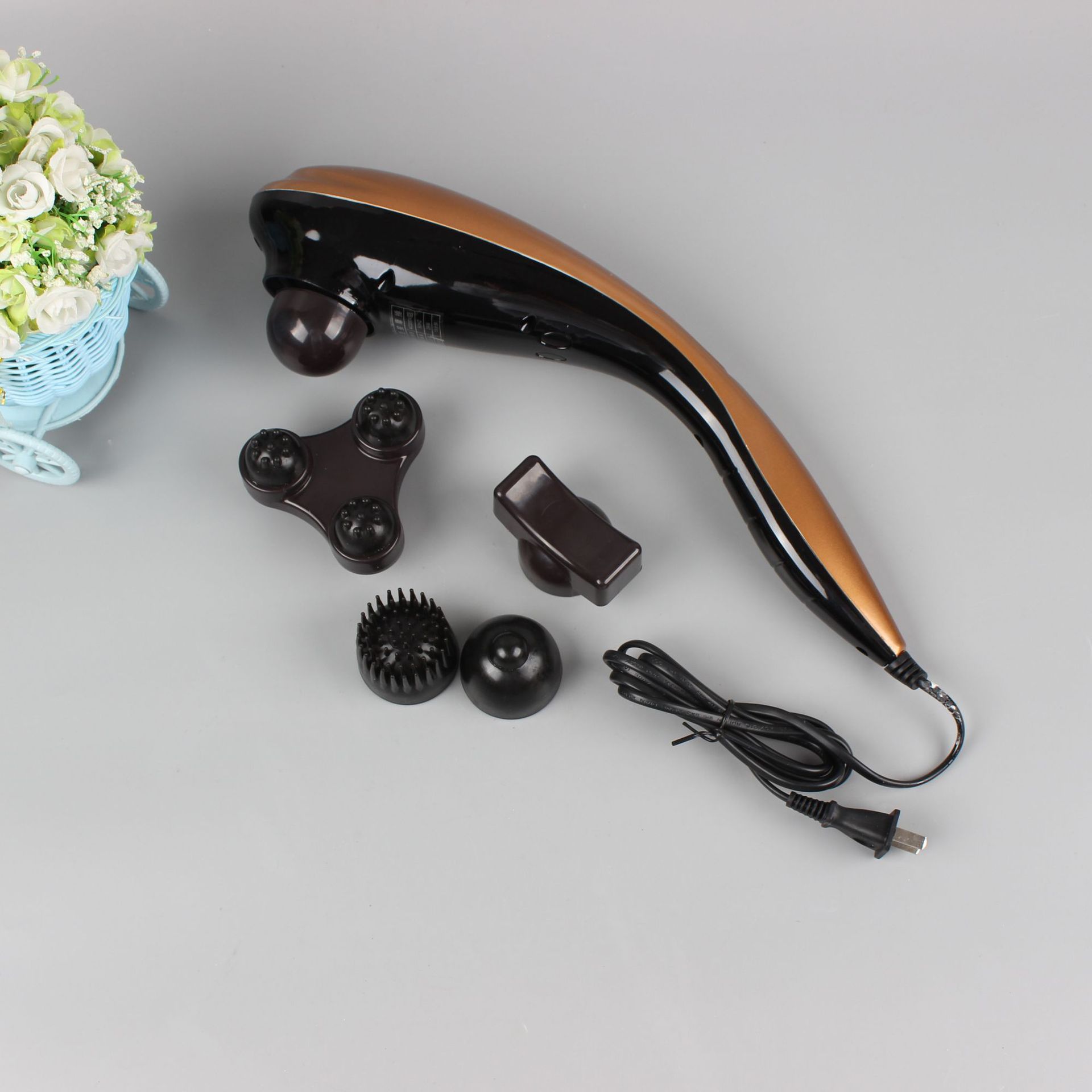 恒生按摩捶电动手持肌肉放松器全身按摩大功率保健震动按摩棒