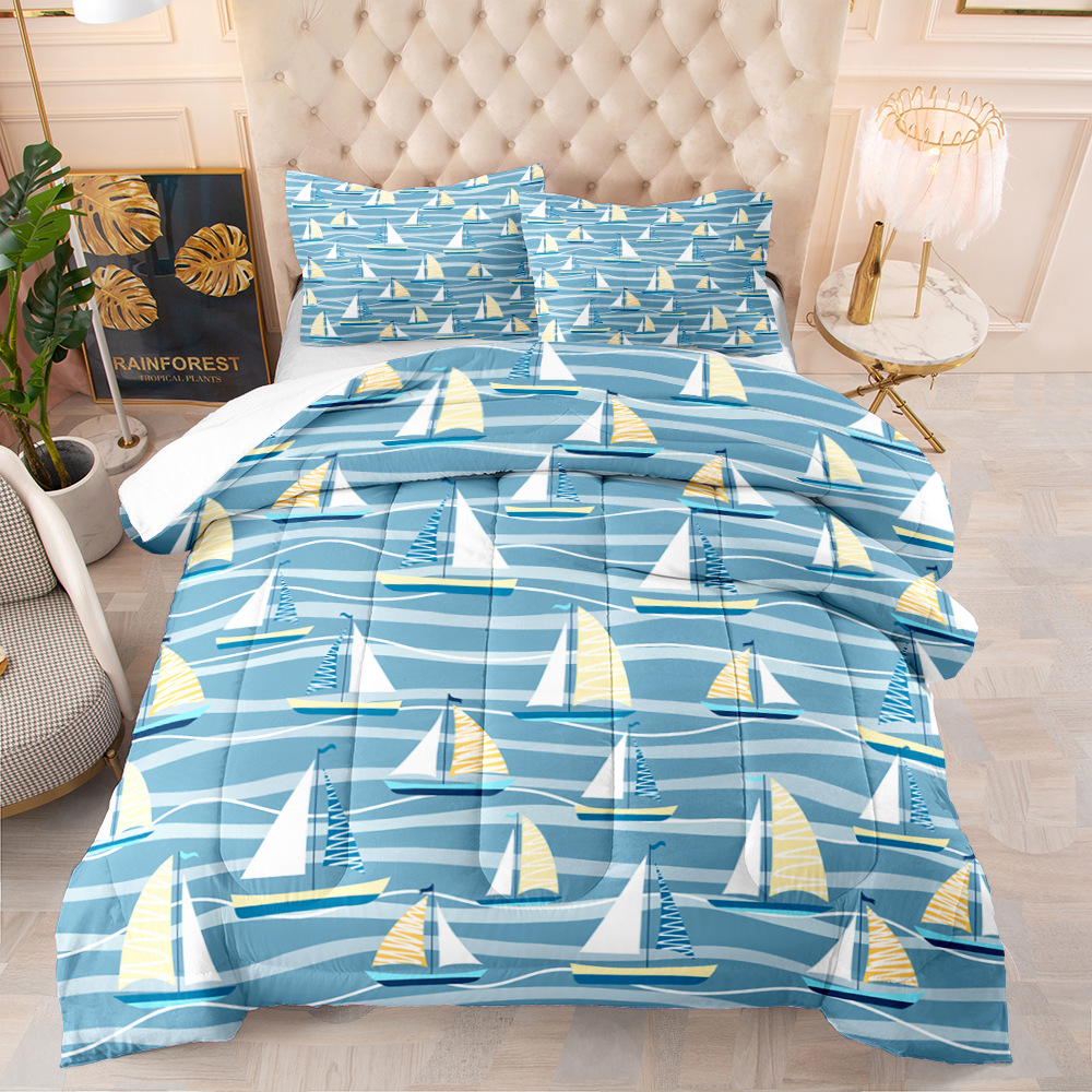 数码印花酒店羽丝棉被批发冬外贸亚马逊跨境采购价格,怎么样,行情市场