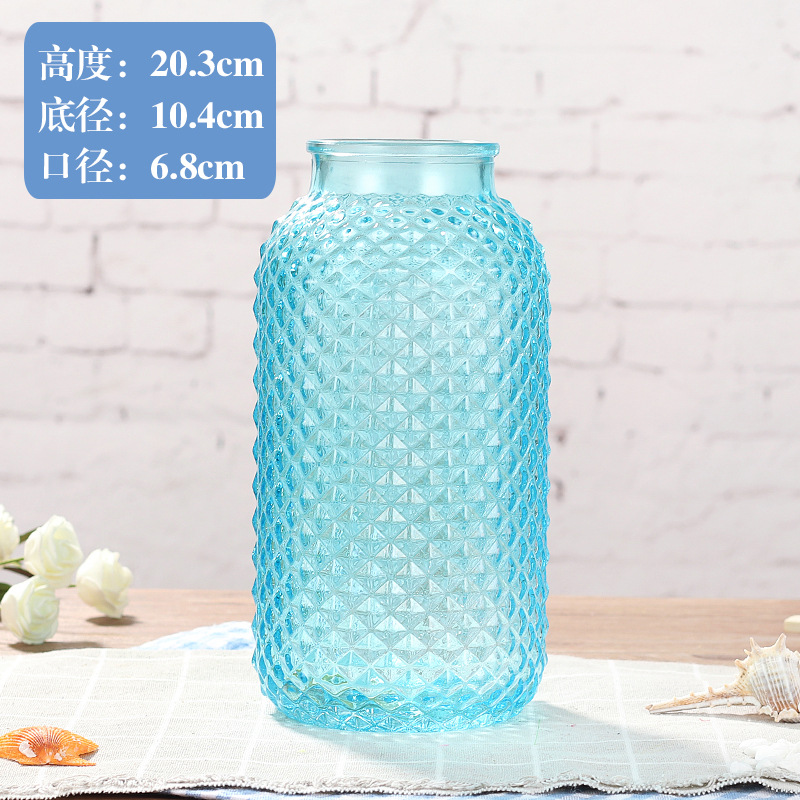 European Style Glass Vase Modern Simple Twist Vase Home Decoration Hydroponic Vase Creative Dried Flower Vase Decoration