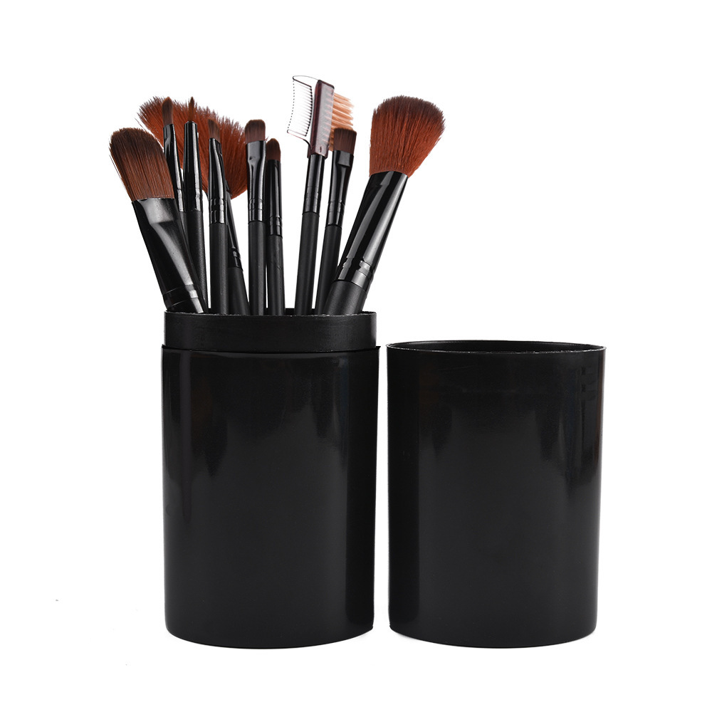 makeup brushes in stock 12 tube makeup brushes full set convenient super soft imitation animal hair makeup tools for beginners