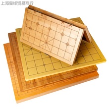 双面两用棋盘象棋盘围棋盘五子棋楠竹盘军棋盘折叠绒布棋盘木质盘