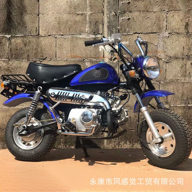 迷你复古小弯梁小公猴子跑车汽油踏板助力代步monkey小街车摩托车