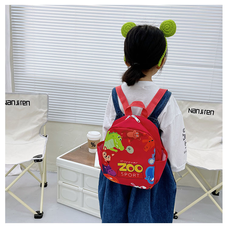 New Children's Bags Cartoon Printed Animal Kindergarten Backpack Boys and Girls Baby's Backpack Children's Schoolbag Wholesale