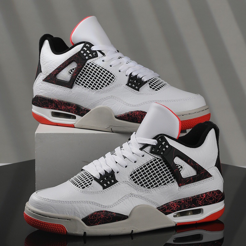 耐尅官男鞋头层牛皮aj4热熔岩6休闲运动aj13白水泥篮球莆田大巴黎