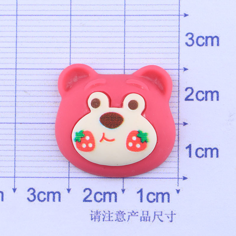 Strawberry Bear Cartoon Unique DIY Cute Phone Case Resin Accessories Material Decoration Website Red Barrettes Head Rope Wholesale