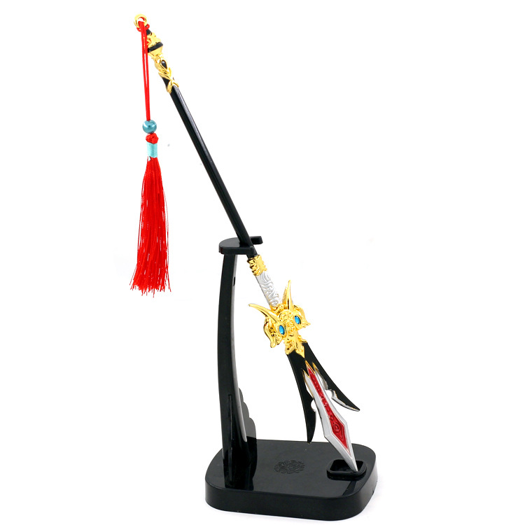 西游龙宫龙太子弑皇枪神枪裂天斧龙太子长枪模型锌合金兵器摆件