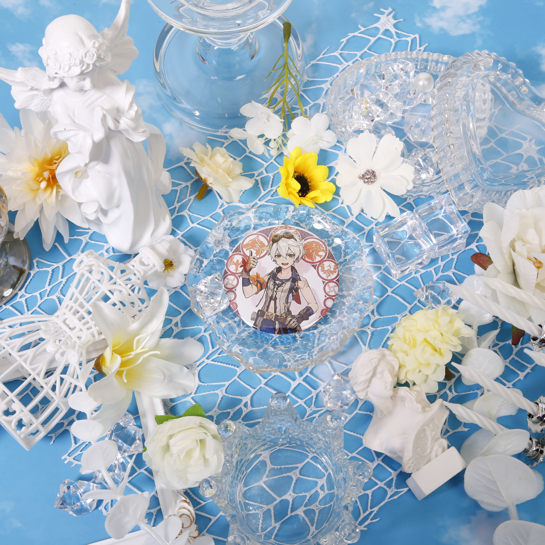 美甲拍照道具谷美拍摄道具复古吧唧装饰小摆件谷子拍摄摄影小道具