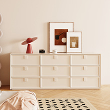 九斗柜设计师款家用靠墙置物高级感轻法式主卧室收纳房间实木橱柜